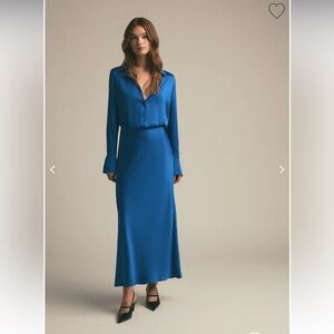 LIKE NEW Favorite Daughter Vibrant Blue Long Sleeve Dress